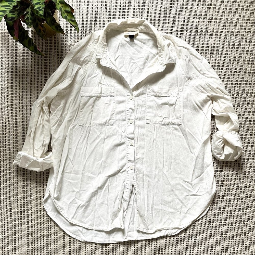 Universal Thread Oversized White Button Down